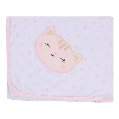 Manta de Malha Mami Bichuus Bordado Gatinha Manta de Malha Mami Bichuus Bordado Gatinha