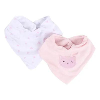 Babador Bandana Mami Bichuus Bordado Gatinha 02 Peças