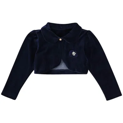 Bolero Com Detalhe Floral E Strass Menina 21549 Bolero Com Detalhe Floral E Strass Menina 21549