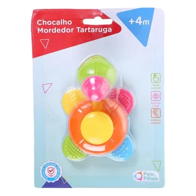 Chocalho & Mordedor Divertido Pais & Filhos Tartaruga Chocalho & Mordedor Divertido Pais & Filhos Tartaruga