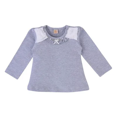 Blusa Din Don Manga Longa Recorte No Ombro Com Pelúcia Bebê Blusa Din Don Manga Longa Recorte No Ombro Com Pelúcia Bebê