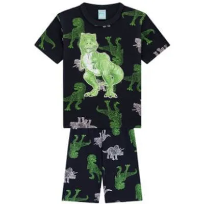 Pijama Curto Infantil Kyly Estampa Dinossauro