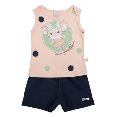 Conjunto Abrange Blusa Regata Ratinha + Short Moletom Bebê Conjunto Abrange Blusa Regata Ratinha + Short Moletom Bebê