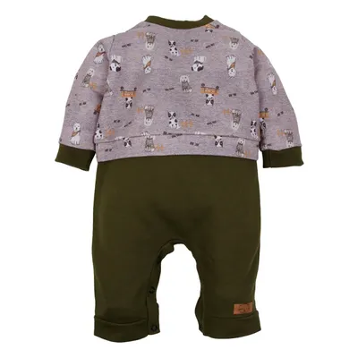 Macacão Longo DinDon Menino Moletinho Estampa Dogs