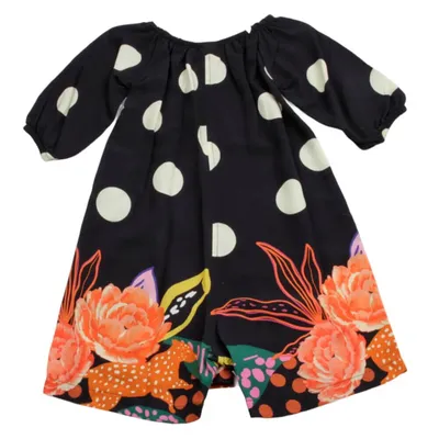 Macaquinho Color Mini Manga Longa Ciganinha Estampado Infantil Macaquinho Color Mini Manga Longa Ciganinha Estampado Infantil