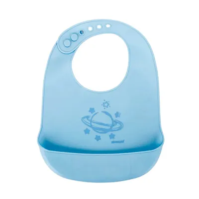 Babador De Silicone Bebê Pimpolho Estampa Planeta Babador De Silicone Bebê Pimpolho Estampa Planeta
