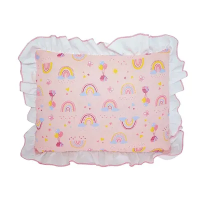 Travesseiro Bublim Petit Babado Arco-Íris