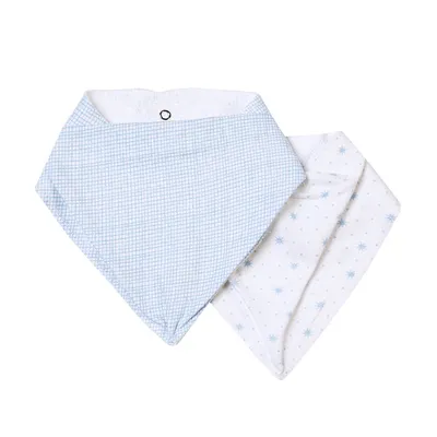 Kit Babador Bandana Bordados Papi Flanelado - 2 Peças