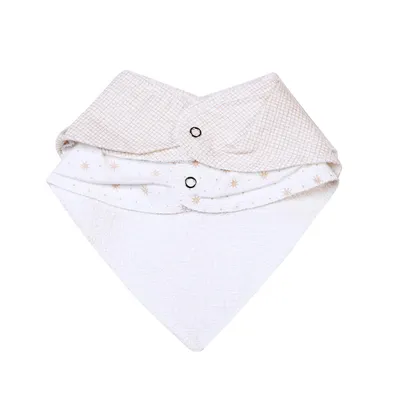 Kit Babador Bandana Bordados Papi Flanelado - 2 Peças Kit Babador Bandana Bordados Papi Flanelado - 2 Peças