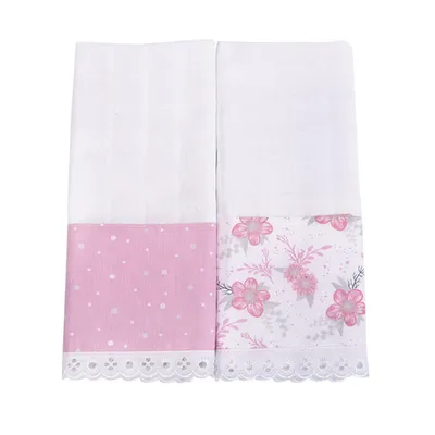 Kit Pano De Boca Loupiot Temas Flores - 2 Peças Kit Pano De Boca Loupiot Temas Flores - 2 Peças