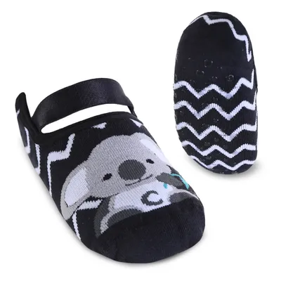 Meia Sapatilha Centopé Antiderrapante Estampada Com Elástico