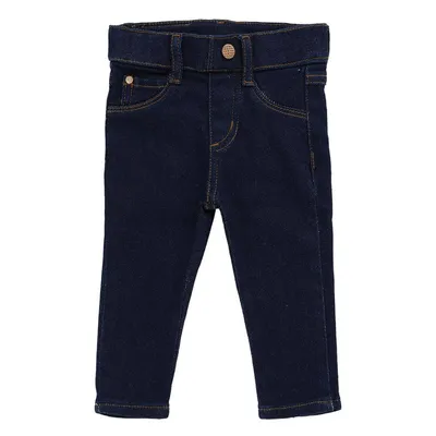 Calça Din Don Em Moletom Jeans Com Filigrana Bebê Menina