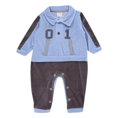 Macacão Longo Baby Gijo Em Plush Bordado Litle 01