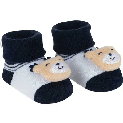 Meia Bebê Pimpolho Bichinhos Sortidos Recém Nascido Menino