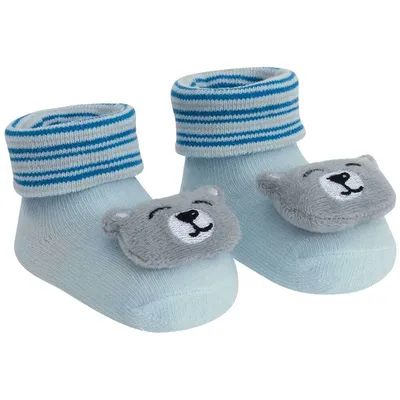 Meia Bebê Pimpolho Bichinhos Sortidos Recém Nascido Menino