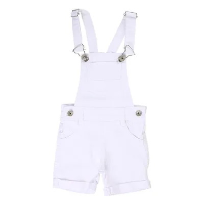 Jardineira Din Don Sarja Botões Fosco E Barra Virada