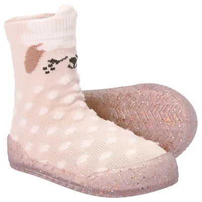 Meia Com Sola Bebê Pimpolho Cano Alto Ovelha