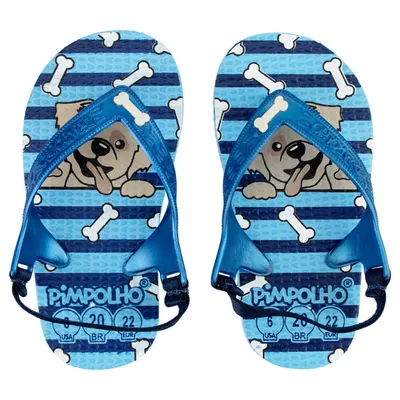 Chinelo Infantil Pimpolho Cachorro Com Elástico