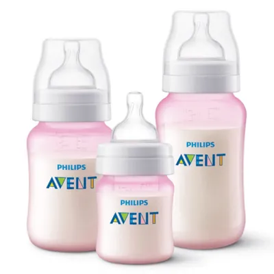Kit Mamadeira Avent Clássica 125ml 260ml 360ml - 3 Peças