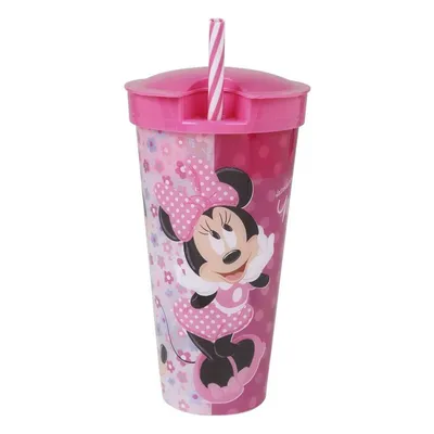 Copo Com Canudo Minnie 02 Em 01 540ML Menina 20939 Copo Com Canudo Minnie 02 Em 01 540ML Menina 20939