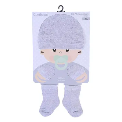 Kit Enxoval Centopé Gorro + Luva + Meia Mescla Kit Enxoval Centopé Gorro + Luva + Meia Mescla