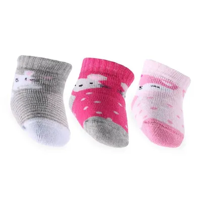 Kit Meia Bebê Duck Estampada - 03 Unidades