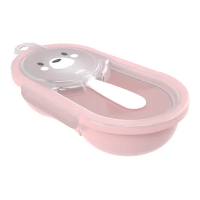 Pote Papinha Plasútil Com Trava E Colher Ursa