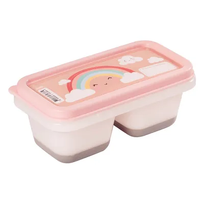 Porta Papinha Plasútil Duplo Arco Íris