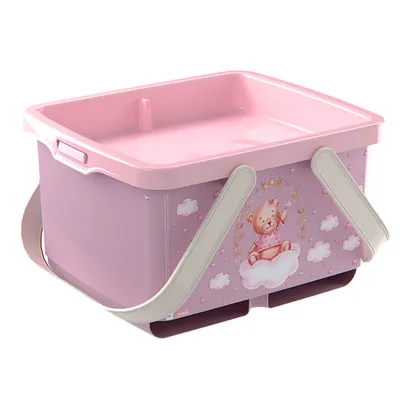 Caixa Organizadora Plasútil Porta Fraldas Ursa 4,6L