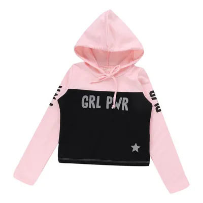 Conjunto Color Girl Blusa Com Capuz Girl Power + Saia Moletom