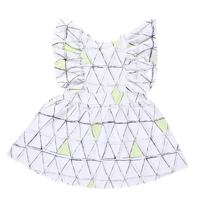 Vestido Infantil Kiki Jacquard Estampado Com Babados E Zíper Vestido Infantil Kiki Jacquard Estampado Com Babados E Zíper