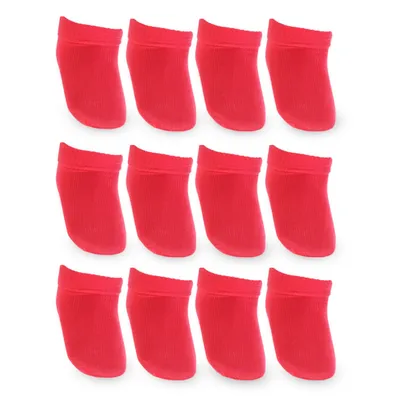 Kit Meia Bebê Pynduka Com 12 Pares Sem Estampa Vermelho