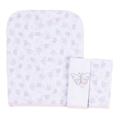 Kit Pano De Boca Minasrey Composê Suedine Borboleta - 03 Peças