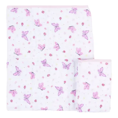 Kit Pano De Boca Gijo Soft Estampa Borboleta - 02 Peças