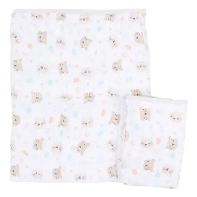 Kit Pano De Boca Gijo Soft Estampa Urso - 02 Peças