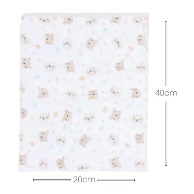 Kit Pano De Boca Gijo Soft Estampa Urso - 02 Peças