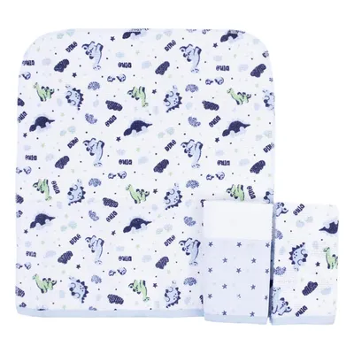 Kit Pano De Boca Gijo Felpa Estampa Dino - 03 Peças