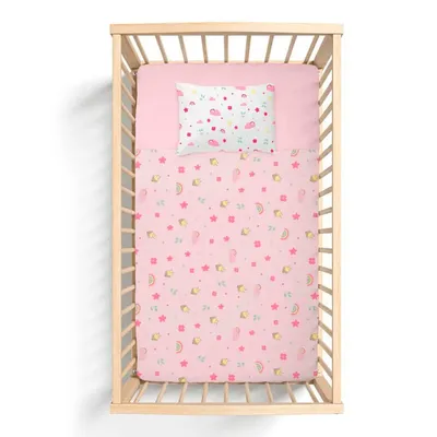 Jogo Lençol Berço Americano Bublim Jardim - 3 Peças Jogo Lençol Berço Americano Bublim Jardim - 3 Peças