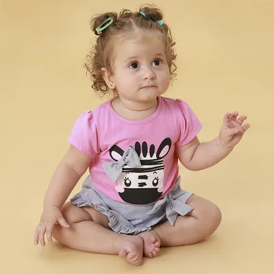 Conjunto Bebê Kookabu Com Body Estampa Zebra Conjunto Bebê Kookabu Com Body Estampa Zebra