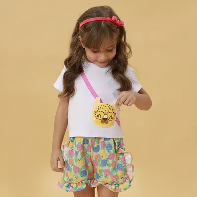 Conjunto Infantil Kookabu Estampa Bolsa Oncinha