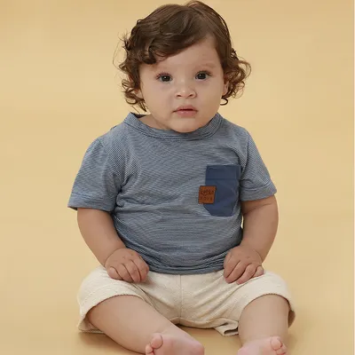 Conjunto Bebê Kookabu Estampa Listrada Costas Hipopótamo