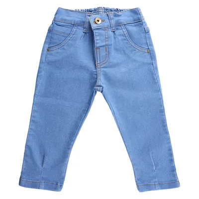Calça Jeans Infantil Din Don Com Detalhe Prega