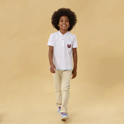 Camiseta Infantil Kookabu Meia Malha Estampa Foguete Camiseta Infantil Kookabu Meia Malha Estampa Foguete