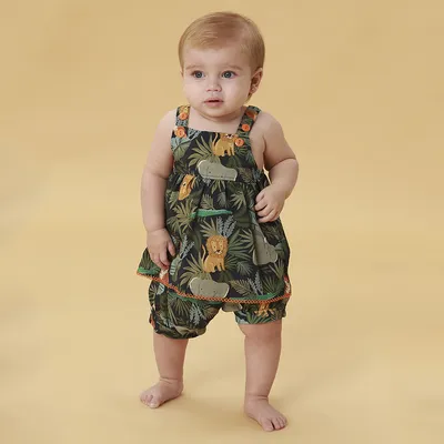Conjunto Bebê Kookabu Bata Estampa Selva