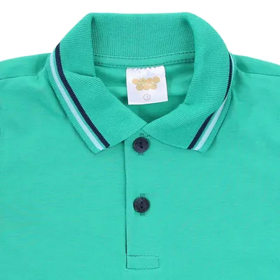 Camiseta Juvenil Have Fun Polo Meia Malha Gola Listrada