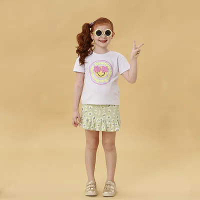 Conjunto Infantil Kookabu Estampa Smile Flores