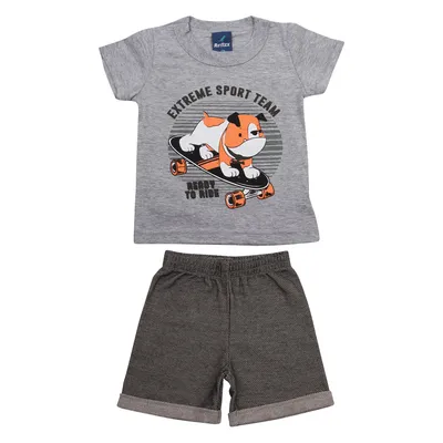 Conjunto Reirex Camiseta Cachorro Skatista + Bermuda Conjunto Reirex Camiseta Cachorro Skatista + Bermuda