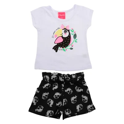 Conjunto Kely Kety Blusa Estampa Tucano Fofo + Short Conjunto Kely Kety Blusa Estampa Tucano Fofo + Short