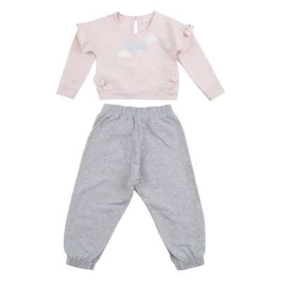 Conjunto Color Mini Blusão Com Babado + Calça Com Detalhe Friso Conjunto Color Mini Blusão Com Babado + Calça Com Detalhe Friso