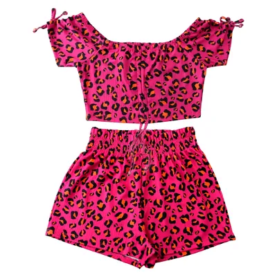 Conjunto Juvenil Pami Blusa Ombro A Ombro + Shorts Oncinha Conjunto Juvenil Pami Blusa Ombro A Ombro + Shorts Oncinha